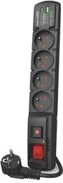 Letva s USB A+C sučeljem 3 m 4x 230V PD3.0 QC crna
