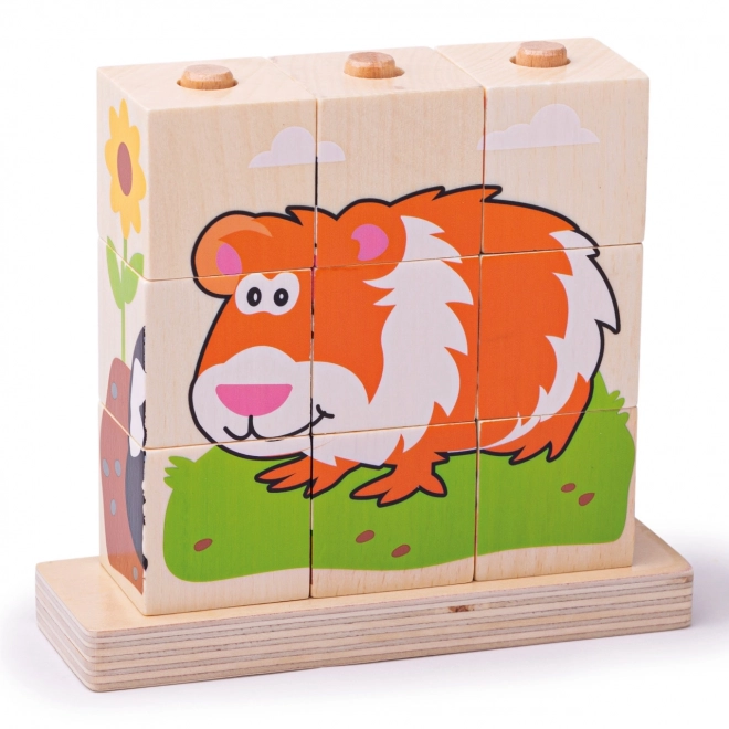 Bigjigs baby slagalice kocke životinje