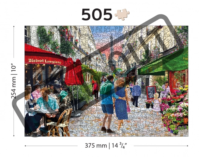 Wooden City Drvene puzzle Pariško bistro 2u1, 505 dijelova EKO