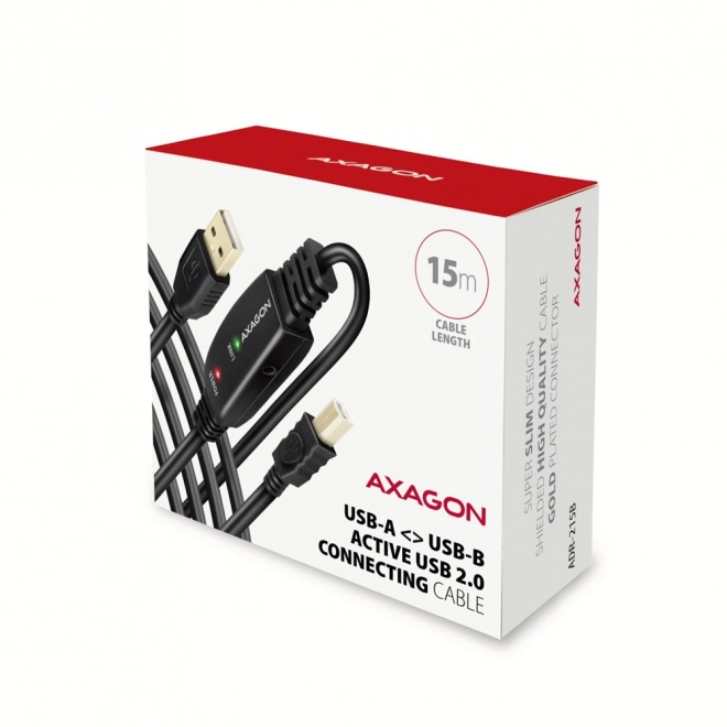 ADR-215B USB 2.0 A-M -> B-M aktivni povezni kabel/pojačalo 15 m