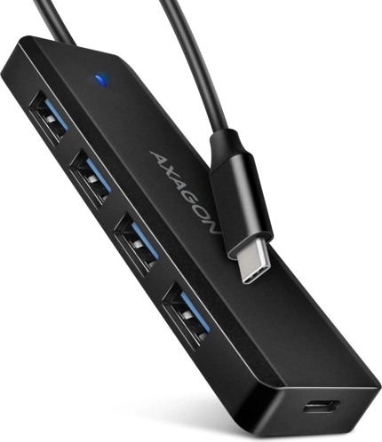 Putni USB čvorište 4× USB-A 5 Gb/s s USB‑C i dodatnim napajanjem