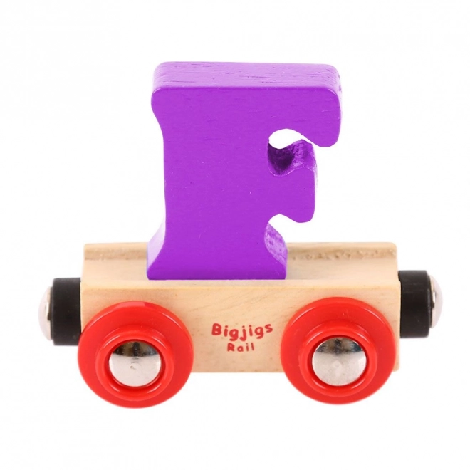 Bigjigs Rail drveni vagončić s slovom F