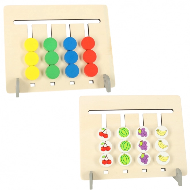 Montessori drvena edukativna igračka - uparivanje boja voća
