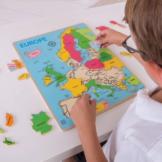 Bigjigs Toys Drvene puzzle mapa Europe 25 dijelova