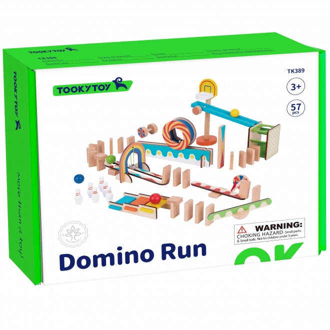 Drvene građevne kocke domino / domino puzzle Tooky Toy