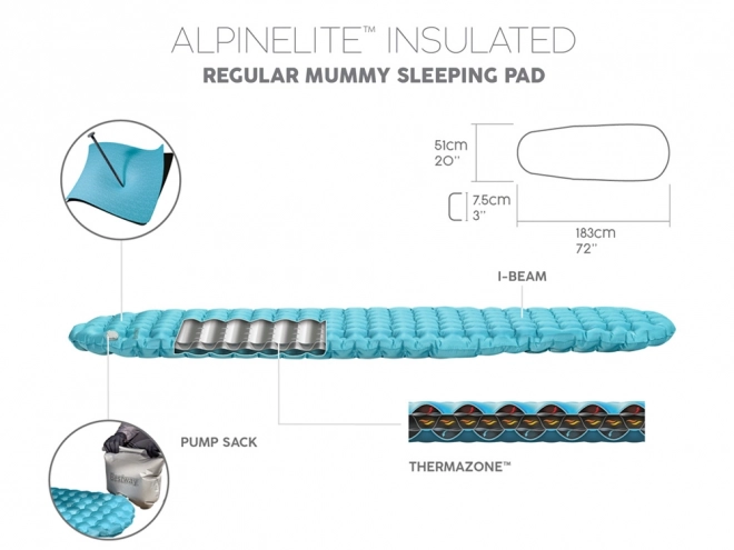 Prostirka Bestway AlpineLite Regular Mummy