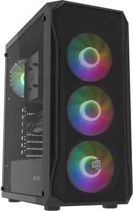 računalno kućište FURY Shobo SH4F RGB midi tower s kaljenim staklom, crna