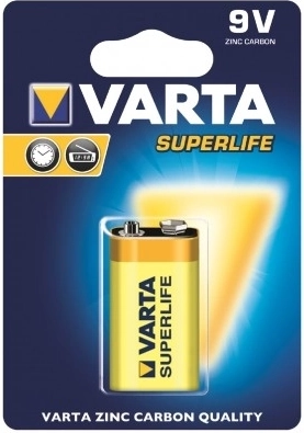 Cinkovna baterija 9V Superlife, 10 kom