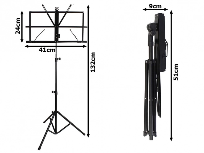 Stalak za note s podesivim sklopivim dizajnom 130 cm