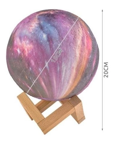 Noćna lampa GALAXY 3D s RGB osvjetljenjem u boji + daljinski upravljač