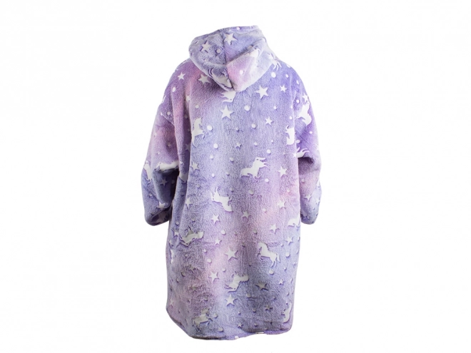 Topla oversize deka-hoodie s gustom flisom