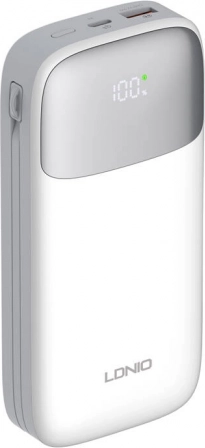 Powerbank LDNIO 22,5W 20000mAh s USB-C i Lightning