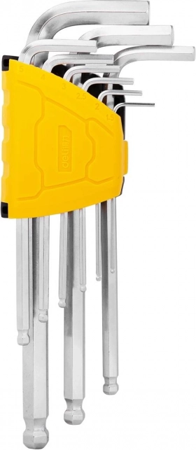 Set dugih šesterokutnih imbus ključeva Deli Tools 1,5–10 mm srebrni