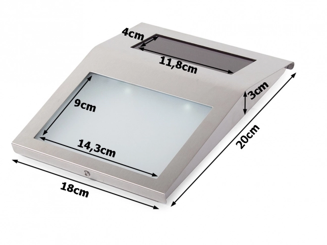 Solarna metalna LED svjetiljka za kućni broj
