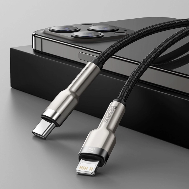 Baseus USB-C na Lightning kabel Cafule 20W, 2m crni