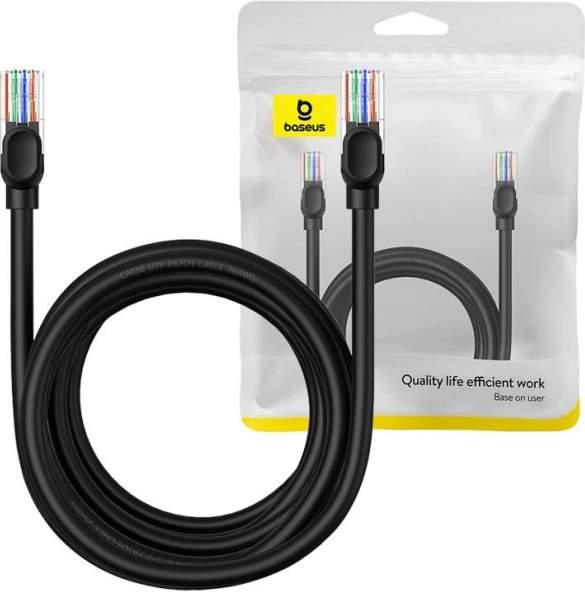 Mrežni kabel BASEUS Ethernet CAT5 5 m crni