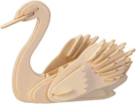 Woodcraft drvene 3D slagalice – labud