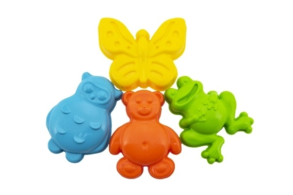 Oblici za pijesak plast životinje 4 komada u mreži 12x10x8cm 12m+