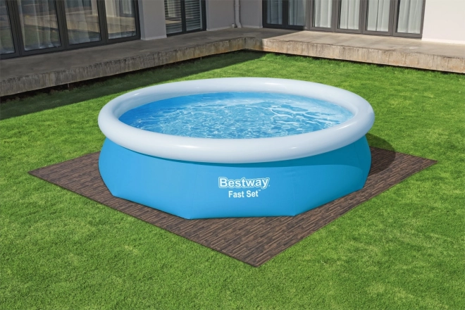 Pjenasta podloga za vrtni bazen 50 x 50 cm Bestway imitacija drva - 12 komada