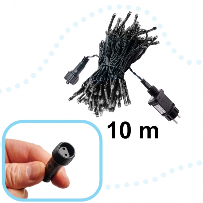 LED svjetlosni lanac 10m 100LED topla bijela