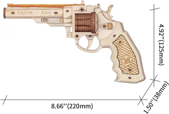 RoboTime 3D drvene mehaničke puzzle Revolver Corsac