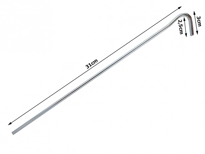 Čelični klinovi za šator 31cm 10 komada kuke i omče