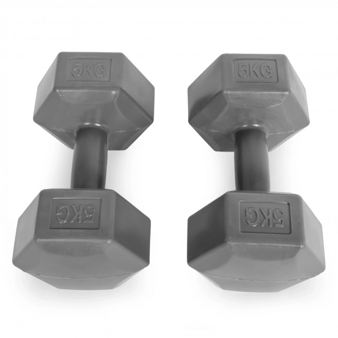 Set šesterokutnih utega 2x5 kg siva ModernHome