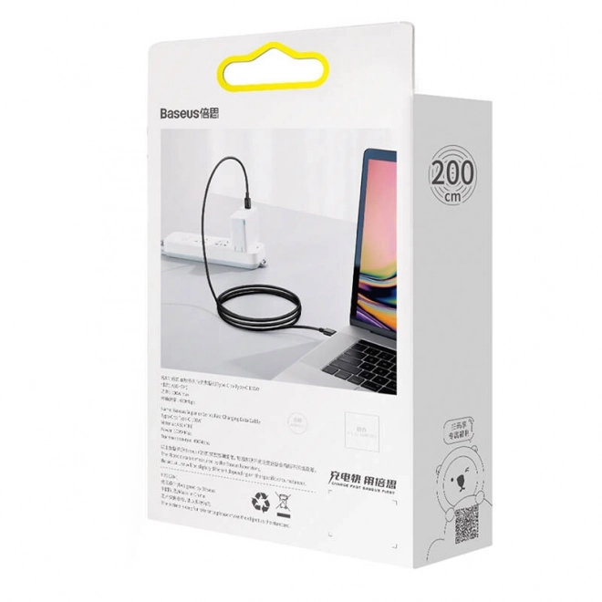 Kabel Baseus Superior Series USB-C na USB-C, 100W, 2m (crni)