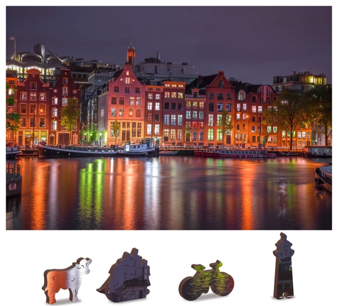 Drvena slagalica Noćni Amsterdam