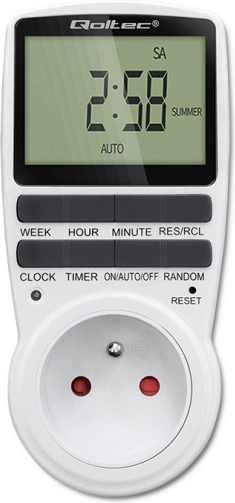Elektronički vremenski prekidač Qoltec s LCD-om, 16 A, 3680 W