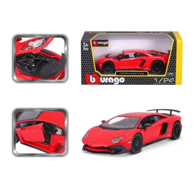 Metalni model Bburago Lamborghini Aventador crveni 1:24