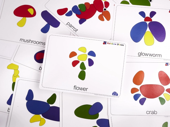 Kreativno obojeno kamenje Montessori set 65 komada