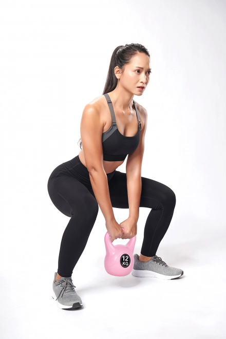 Kettlebell za vježbanje ružičasti - 12kg