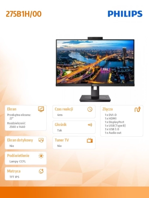 Philips monitor 27" s web kamerom i rotacijom