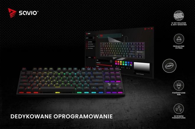 Mehanička tipkovnica Savio Tempest X2 RGB Outemu Brown
