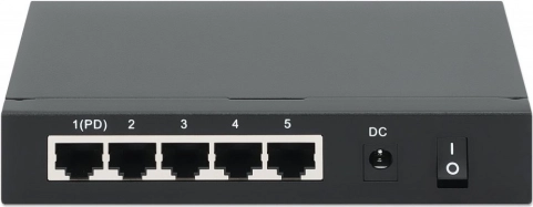 gigabitni 5-portni poe+ prekidač s poe passthroughom, napajanje putem poe ili ac, 68 w