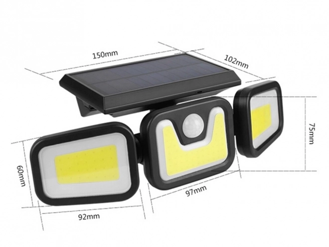 Solarna ulična lampa s senzorom kretanja i daljinskim upravljačem