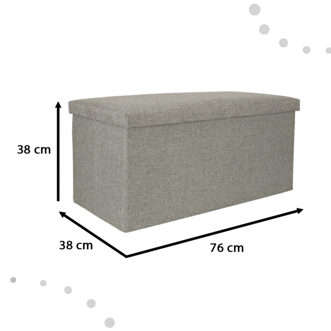Sivi sklopivi spremišni puf 76x38x38 cm