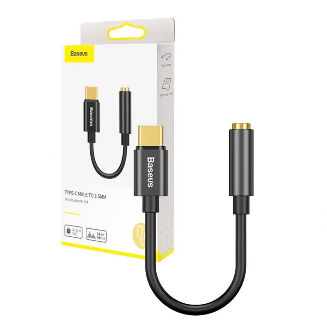 Zvučni adapter Baseus L54 USB-C mini jack 3,5 mm - crni