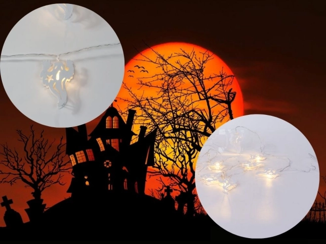 LED Halloween svjetlosni lanac s duhovima 2m