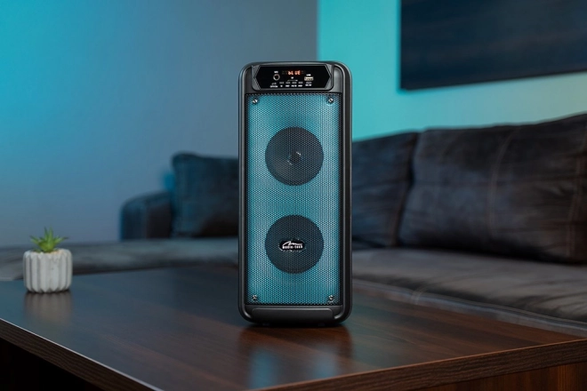 Reproduktor FLAMEBOX UP MT3177 Bluetooth 5.0/Fm/MP3/MicroSD/USB/RGB/RMS 14W/PMPO 600W
