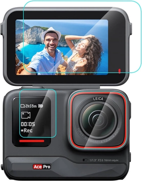 Zaštitna folija od kaljenog stakla 3 u 1 za Insta360 Ace Pro