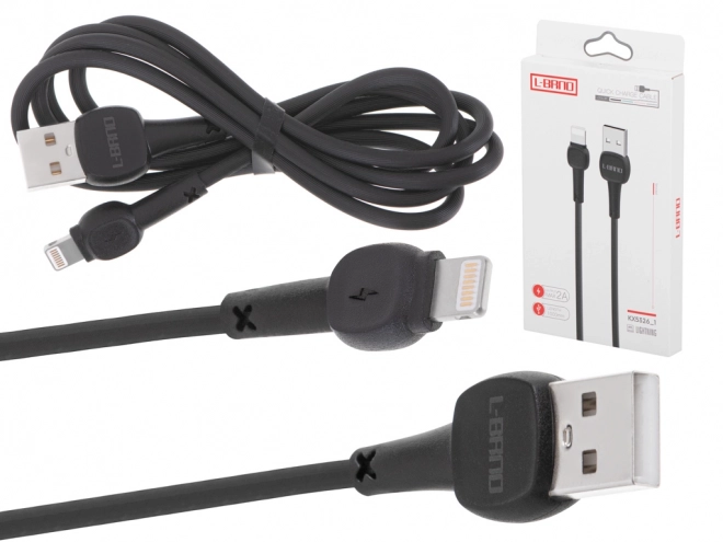 Crni kabel za brzo punjenje Lightning