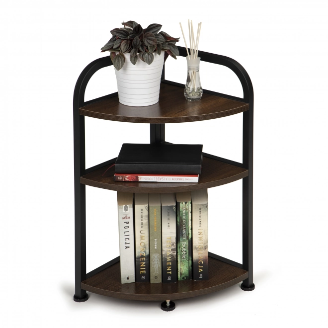 Kutna polica ModernHome u loft stilu, 3 police