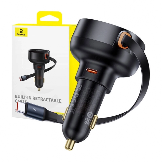 Punjač za auto Baseus Enjoyment Pro s USB-C kabelom