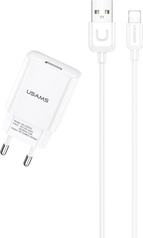 Punjač USAMS 1xUSB T21 Lightning 2,1A