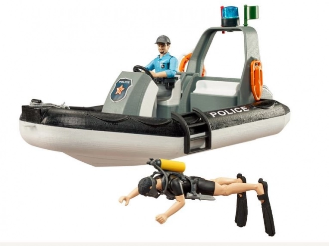Bruder policijski čamac s policajcem i roniocem