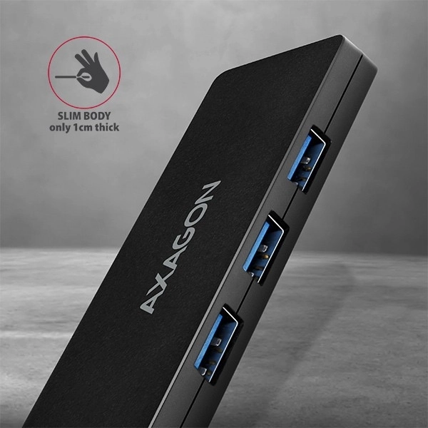 Axagon Slim USB Hub s 4 porta USB 3.2 Gen 1 s 14cm Type-C kabelom