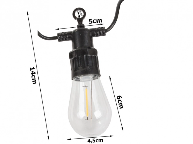 Vrtni svjetleći lanac s 10 LED žarulja