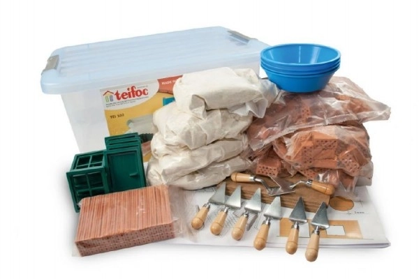 Konstrukcijski set Teifoc School Set 320 kom u plastičnoj kutiji s ručkama 39x19x29cm